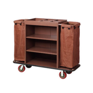 Hotel Room Service Housekeeping Trolley with Silent Anti-Collision Wheel