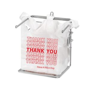 "Thank You" Medium-Duty Plastic T-Shirt Bag 1/6 Standard Size White - 1000/Case