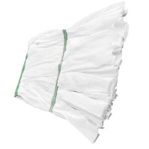 White Disposable Microfiber Wet Mop with 1" Headband - 12/Case