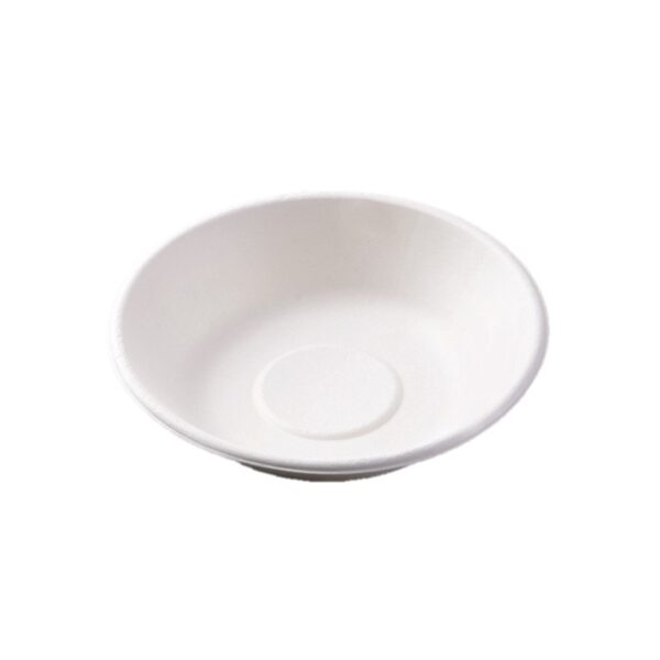 White Round Compostable Sugarcane / Bagasse Bowls - 1000/Case