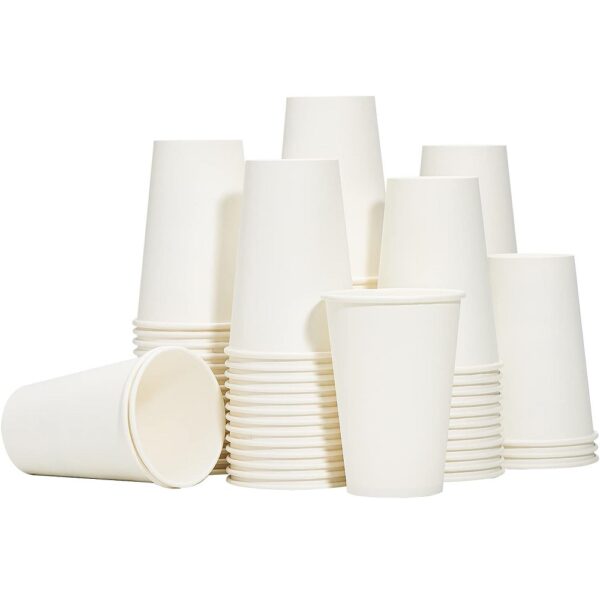 White Single Wall Paper Hot Cups