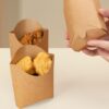 Kraft Paper Stand Up French Fry Containers Potato Chips Scoop - 1000/Case - Image 3