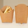 Kraft Paper Stand Up French Fry Containers Potato Chips Scoop - 1000/Case - Image 2