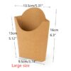Kraft Paper Stand Up French Fry Containers Potato Chips Scoop - 1000/Case - Image 6