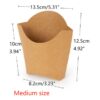 Kraft Paper Stand Up French Fry Containers Potato Chips Scoop - 1000/Case - Image 5