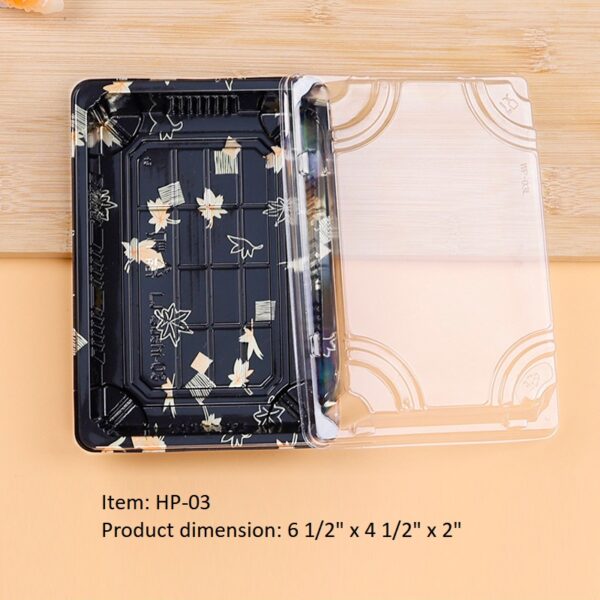 Plastic Sushi Box with Anti Fog Cover - Image 7