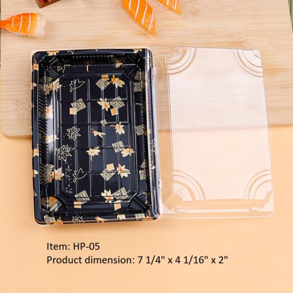 Plastic Sushi Box with Anti Fog Cover - Image 8