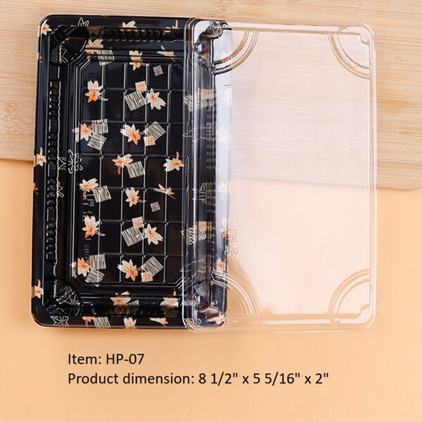Plastic Sushi Box with Anti Fog Cover - Image 9
