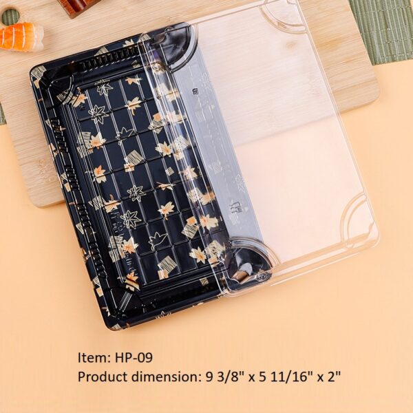 Plastic Sushi Box with Anti Fog Cover - Image 10