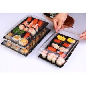 Plastic Sushi Box with Anti Fog Cover