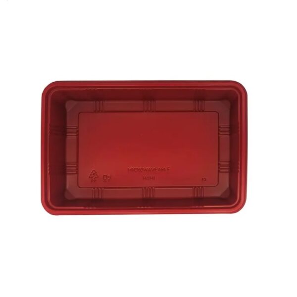 8.6" x 5.6" Microwavable Plastic 1-Compartment To Go Box with Lid - 300/Case - Image 3
