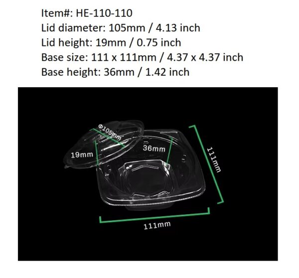 Clear PET Plastic Food Container - 1200/Case - Image 4