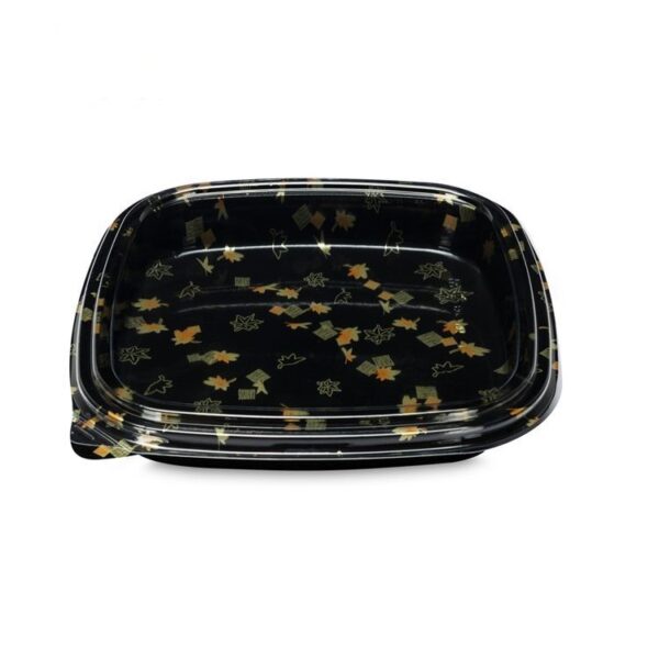 Large Plastic Sushi Container with Clear Lid - 100/Case - Image 3