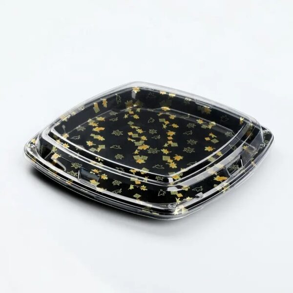 Large Plastic Sushi Container with Clear Lid - 100/Case - Image 2