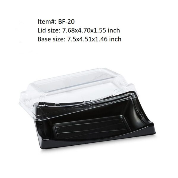 Plastic Sushi Container With Clear Lid - Image 3
