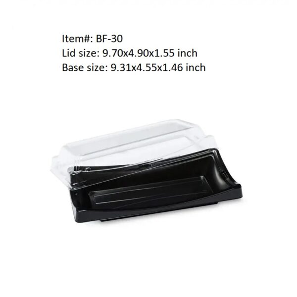 Plastic Sushi Container With Clear Lid - Image 4
