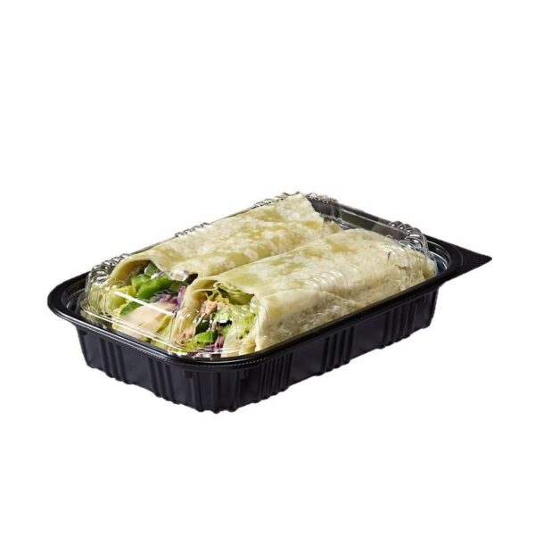 Rectangular Microwavable Food Containers With Clear Lid