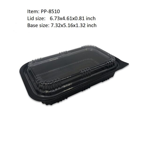 Rectangular Microwavable Food Containers With Clear Lid - Image 2