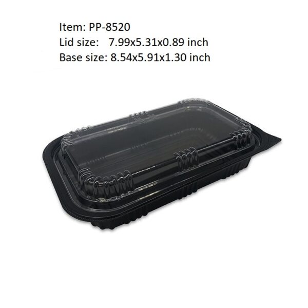 Rectangular Microwavable Food Containers With Clear Lid - Image 4