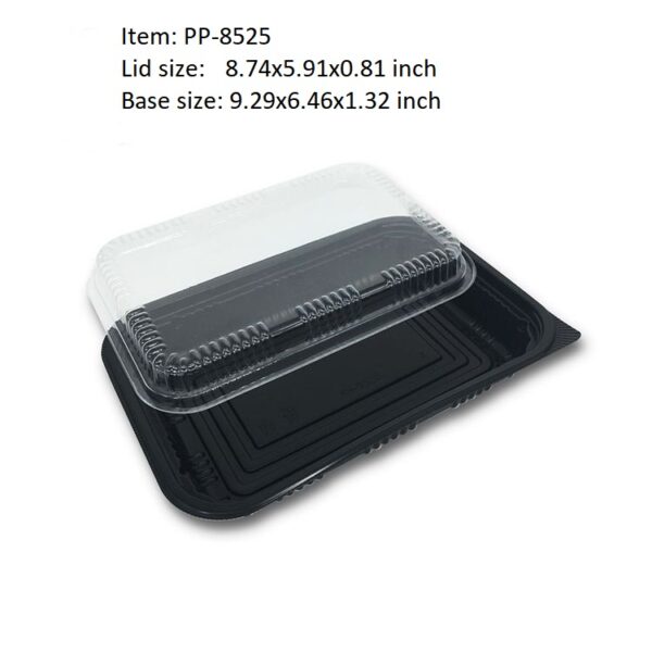 Rectangular Microwavable Food Containers With Clear Lid - Image 5