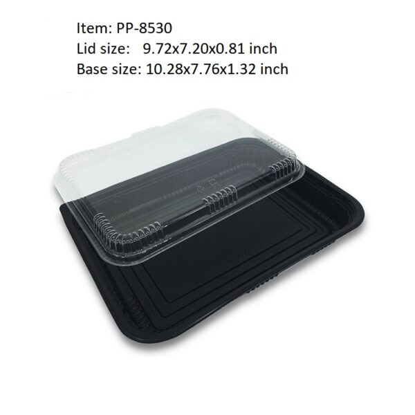Rectangular Microwavable Food Containers With Clear Lid - Image 6