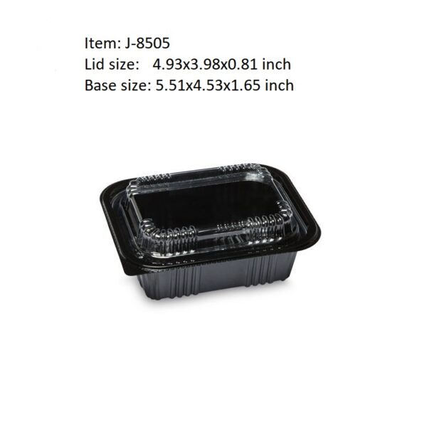 Rectangular Plastic Food Containers With Clear Lid - Image 2
