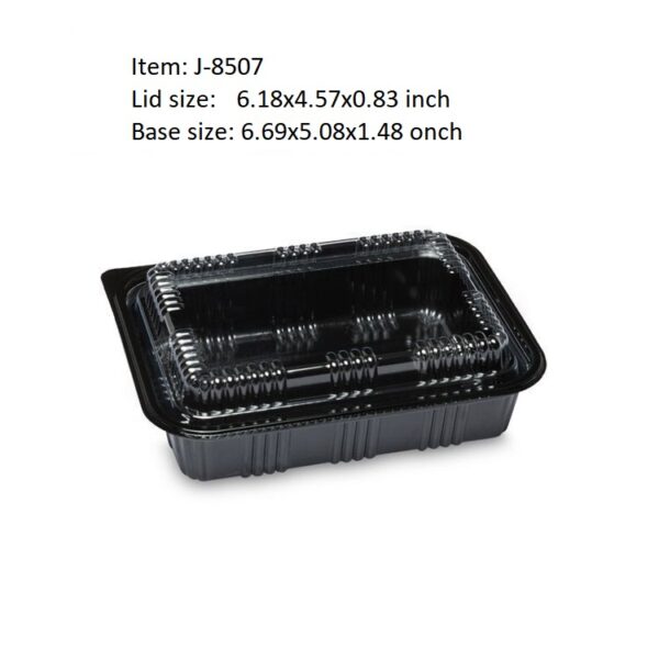 Rectangular Plastic Food Containers With Clear Lid - Image 3