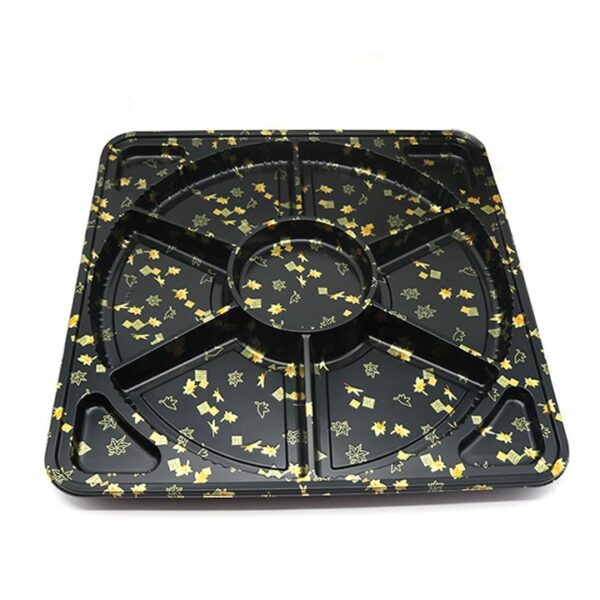 Square Plastic Sushi Container with Clear Lid - Image 3