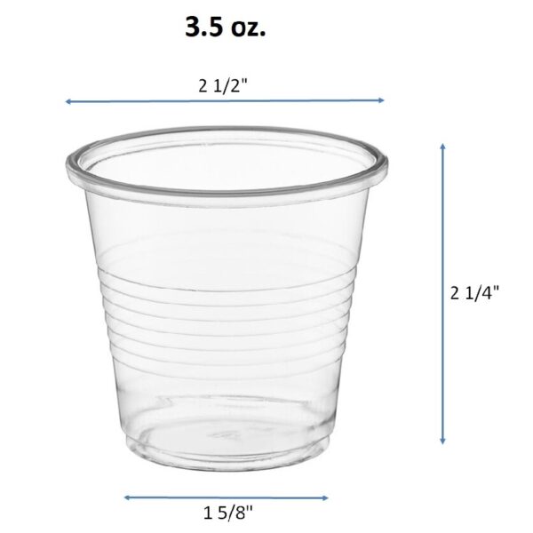 3.5oz. 5oz. 7oz. 9oz. 10oz. 12oz. 14oz. 16oz. Translucent Plastic Thin Wall Cold Drink Cups - Image 2