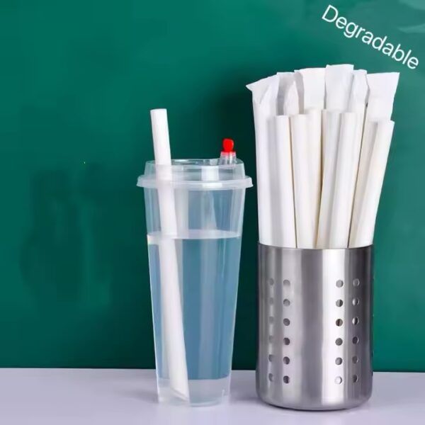 9" Individually Wrapped Colossal Paper Straw - 2000/Case - Image 2