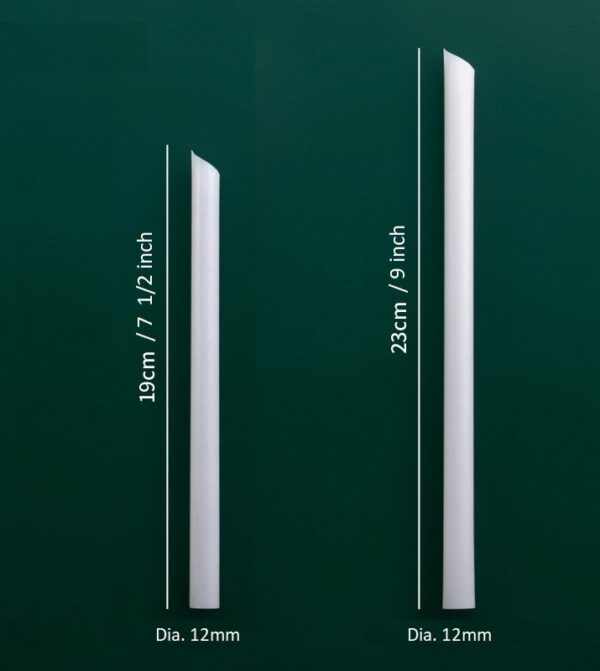 7 1/2" and 9" Colossal White Individually Wrapped PLA Straws - 2000/Case - Image 3