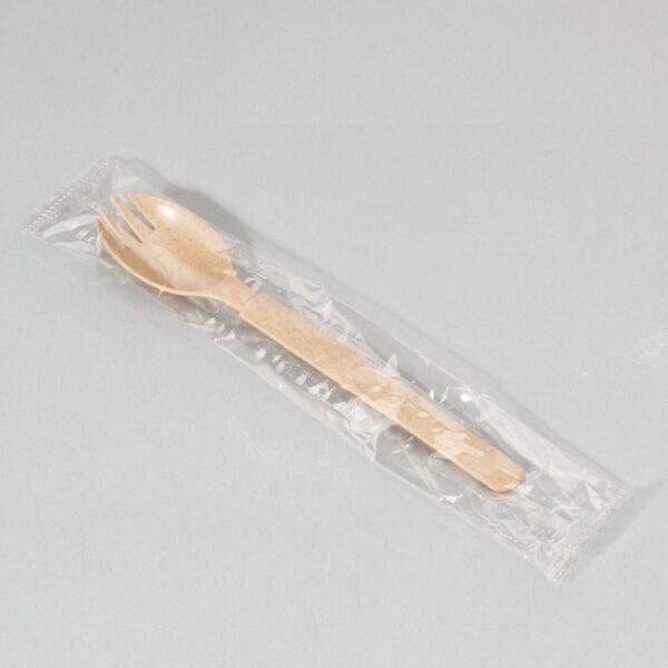 Individually Wrapped Wheat Straw Knife Fork Spoon Sporks - 2000/Case - Image 5