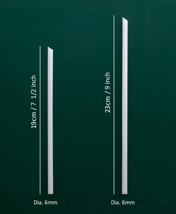 7 1/2" and 9" Jumbo White Individually Wrapped PLA Straws - 6000/Case - Image 2