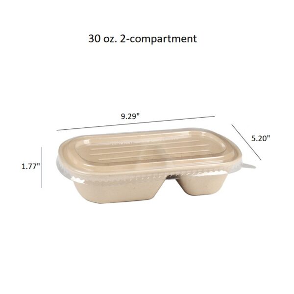 Microwavable Plant Fiber Food Container To Go Boxes with Lid - 500/Case - Image 12