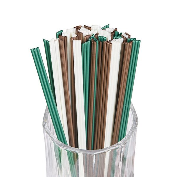 Individually Wrapped 3 Holes PLA Coffee Stirrers / Straws - 5000/Case