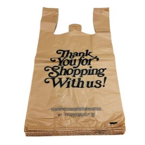 "Thank You" Heavy-Duty Plastic T-Shirt Bag Shopping Bags 1/6 Standard Size - 1200 Count