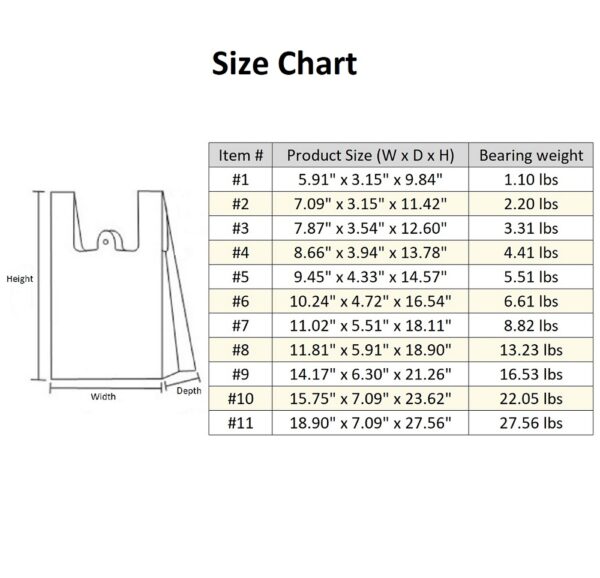 Transparent Plastic T-shirt bag shopping bags with Handle - Image 4