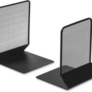 Black Metal Mesh Bookends - 5" x 6" x 6.5"