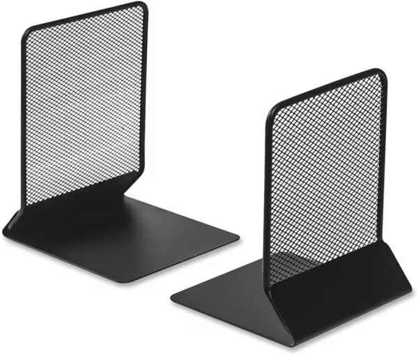 Black Metal Mesh Bookends - 5" x 6" x 6.5"