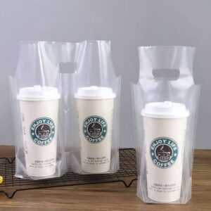 Clear Packaging Bag Take-out Drink Carrier Bags 5 mil - 500/Pack
