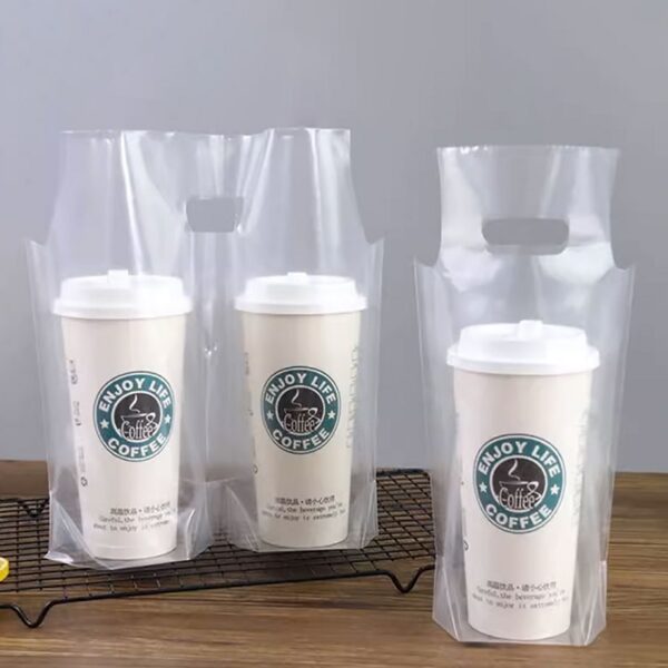 Clear Packaging Bag Take-out Drink Carrier Bags 5 mil - 500/Pack