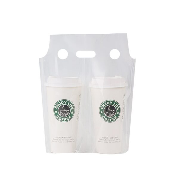 Clear Packaging Bag Take-out Drink Carrier Bags 5 mil - 500/Pack - Image 3