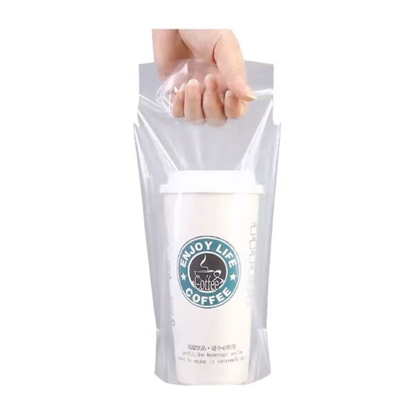 Clear Packaging Bag Take-out Drink Carrier Bags 5 mil - 500/Pack - Image 2