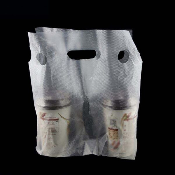 Translucent Packaging Bag Take-out Drink Carrier Bags 2 mil - 500/Pack - Image 4