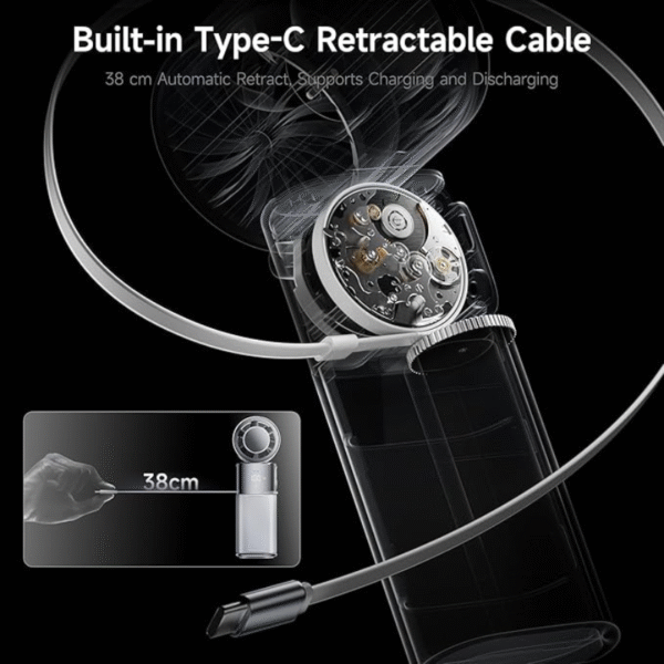 Portable Handheld Turbo Fan with Ice Cooling, 6000mAh Rechargeable Personal Fan - Image 4