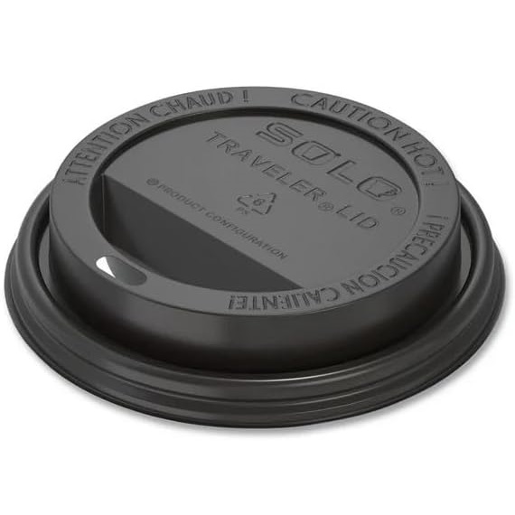 Traveler Plastic Dome Lid with Sip Hole for Paper Hot Cups Fits 10 oz to 24 oz Cups - 1000/Case