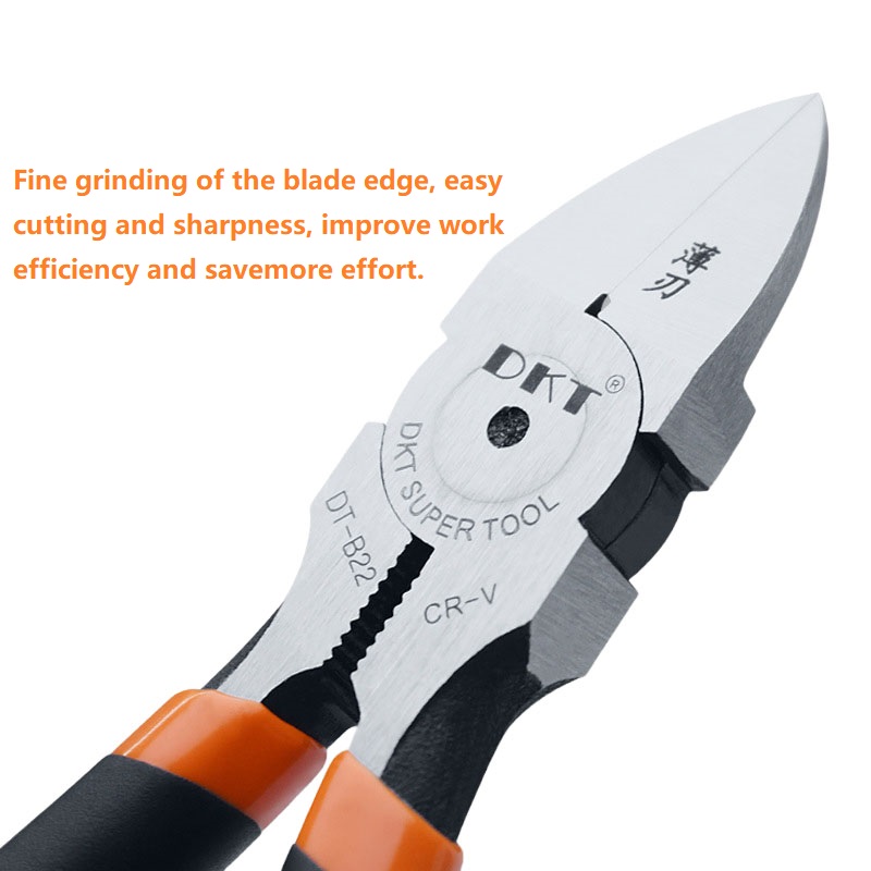 Diagonal Cutting Pliers, CR-V Chromium Vanadium Steel, Thin-Edge Blade, Anti-Slip PVC Handle - 3/Pack - Image 6