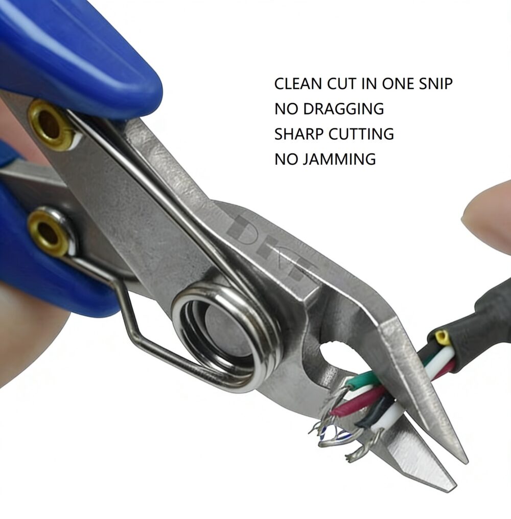 Mutilfunctional Diagonal Cutter Pliers for Electronics, Plastic Models, Wire Cutting - 3/Pack - Image 5
