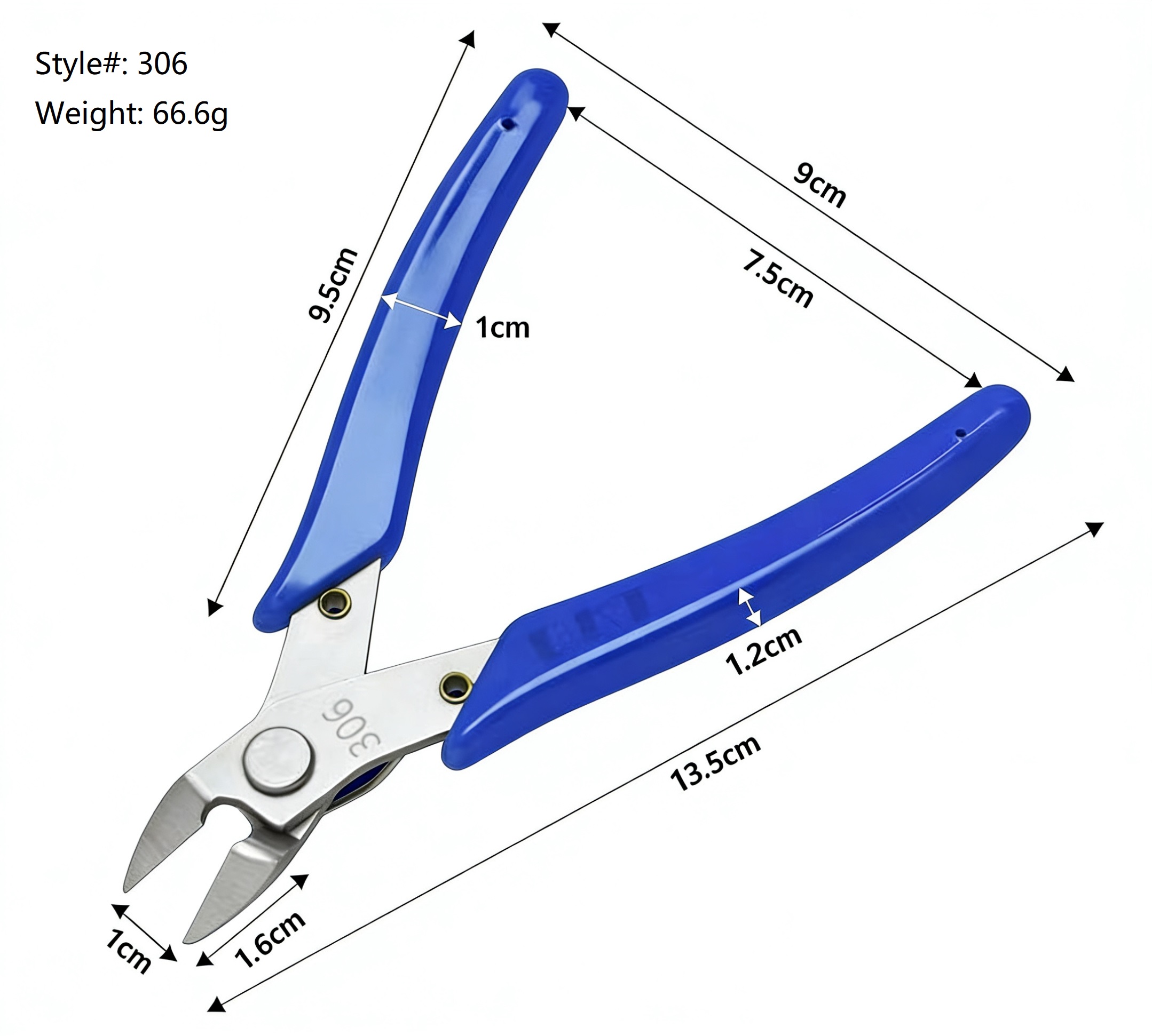 Mutilfunctional Diagonal Cutter Pliers for Electronics, Plastic Models, Wire Cutting - 3/Pack - Image 11