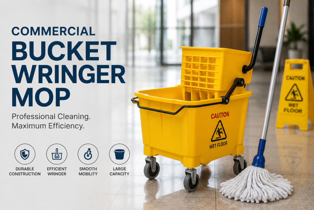 Commercial Bucket Wringer Mop for Professional Floor Cleaning